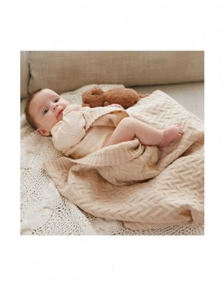 Baby Ono Babyono pledas merino vilnos šviesiai kreminis 1648/01