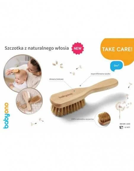 Baby Ono Babyono natūralių šerių šepetys vidutinio minkštumo 1655
