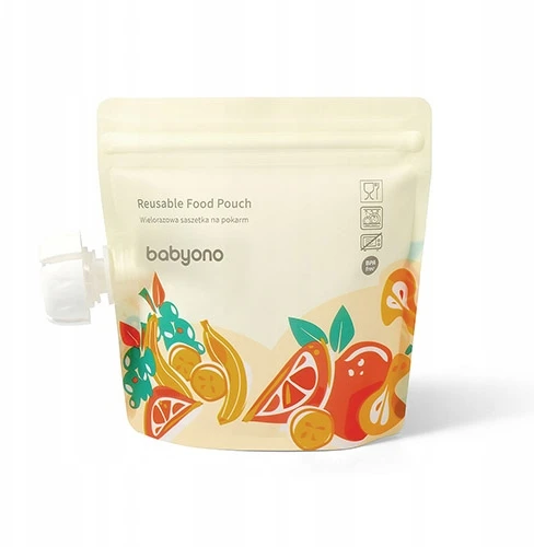 Baby Ono BabyOno daugkartiniai maišeliai maisteliui užspaudžiami 5 vnt 150ml 1467