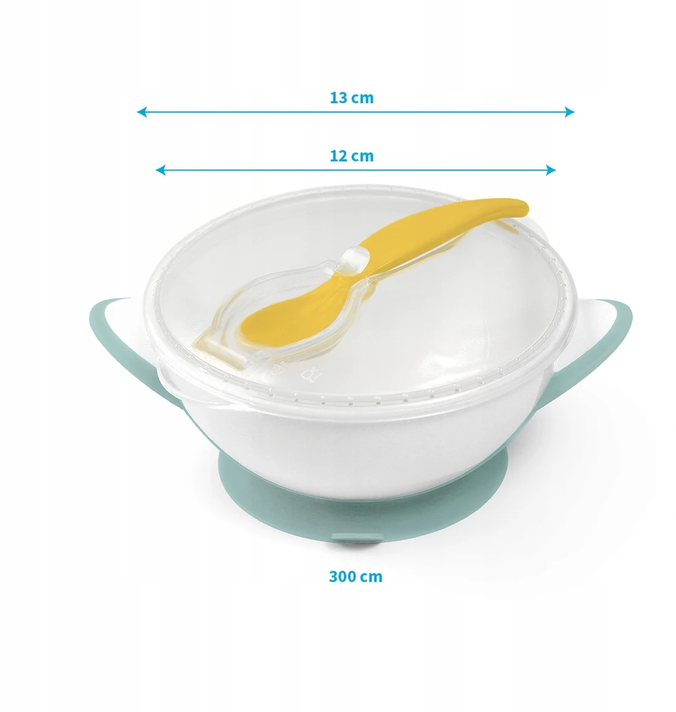 Baby Ono BabyOno lėkštė limpančiu dugnu + šaukštelis Nuo 6+ mėn., geltonas, 1063/04