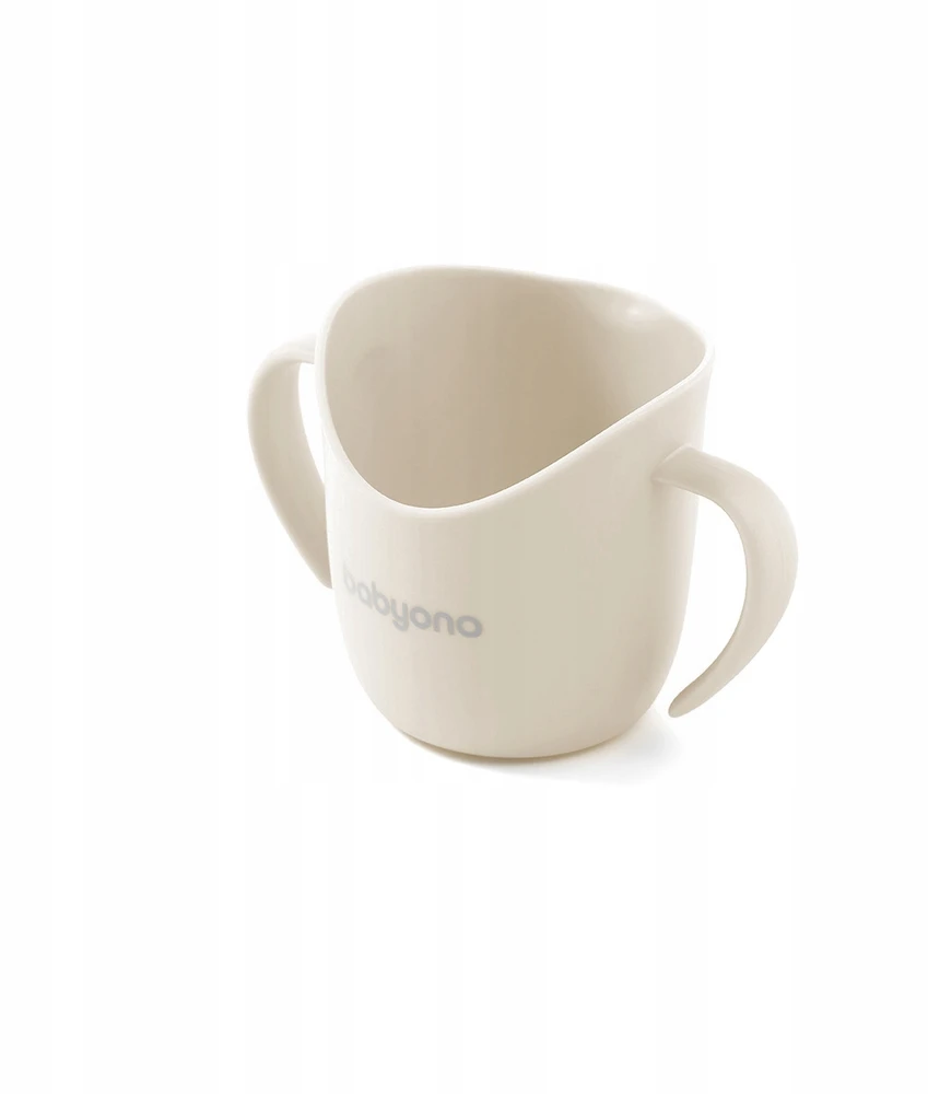 Baby Ono Ergonomiškas FLOW treniruočių puodelis smėlio spalvos Babyono 1463/09
