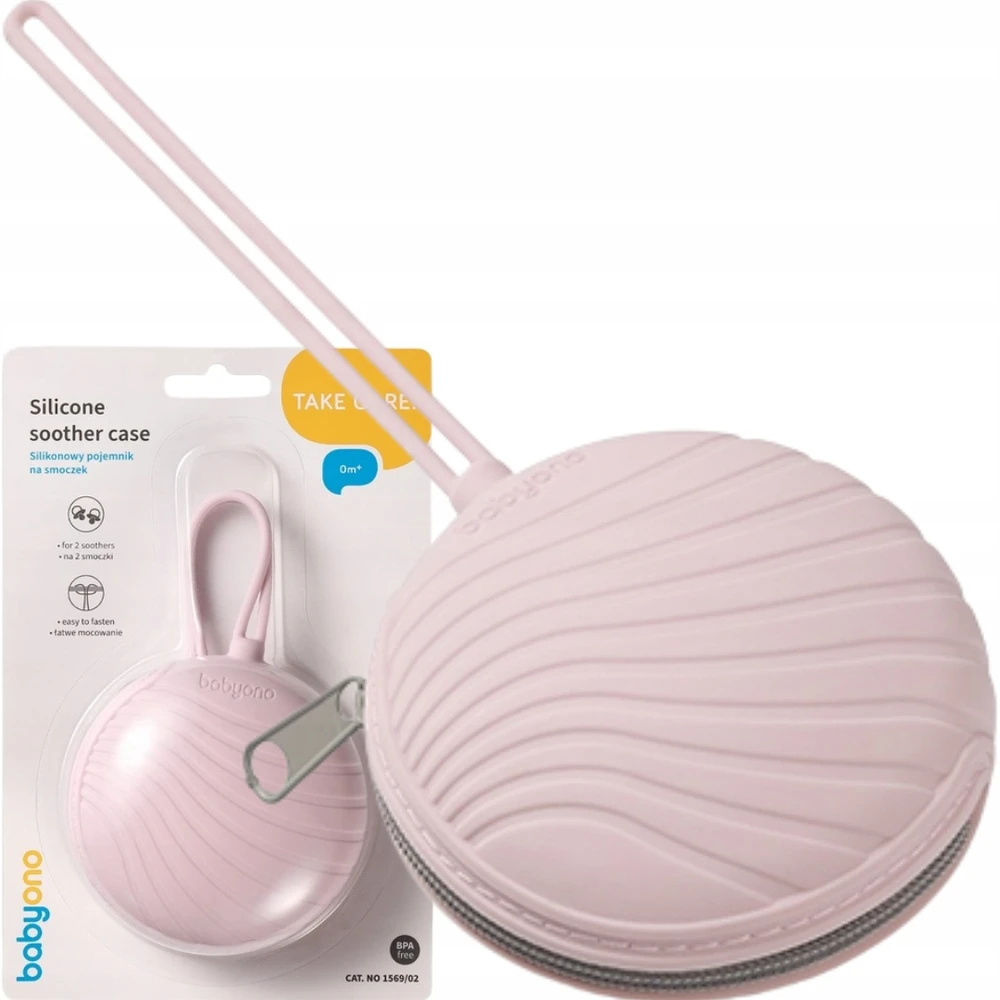 Baby Ono Silikoninis čiulptuko dėklas Babyono, rožinis