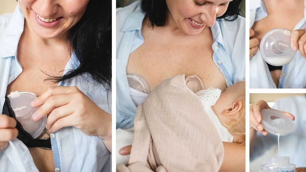 Baby Ono Silikoninis pieno surinkėjas BabyOno 2in1, 2 vnt.