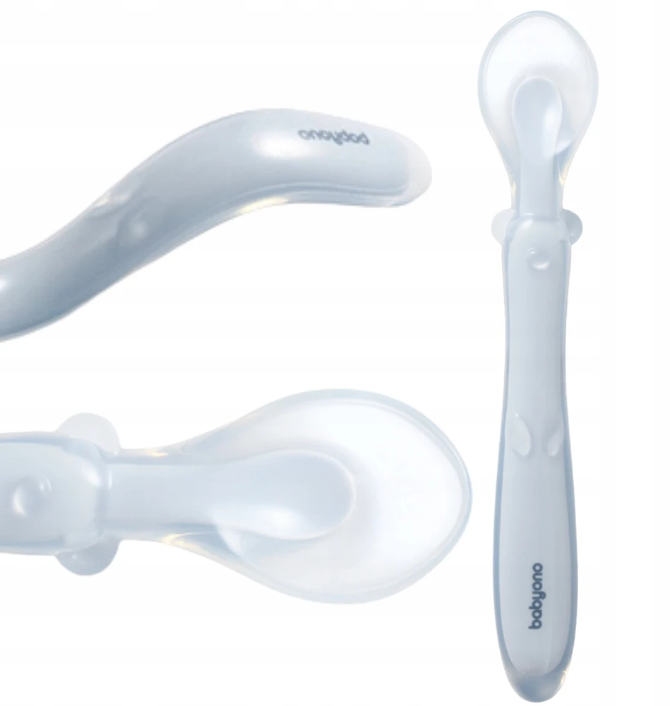 Baby Ono SILIKONINIS VAIKŲ MAITINIMO RINKINYS 6M+ DUBENIS LĖŠTĖS ŠELKLINIS MĖLYNAS