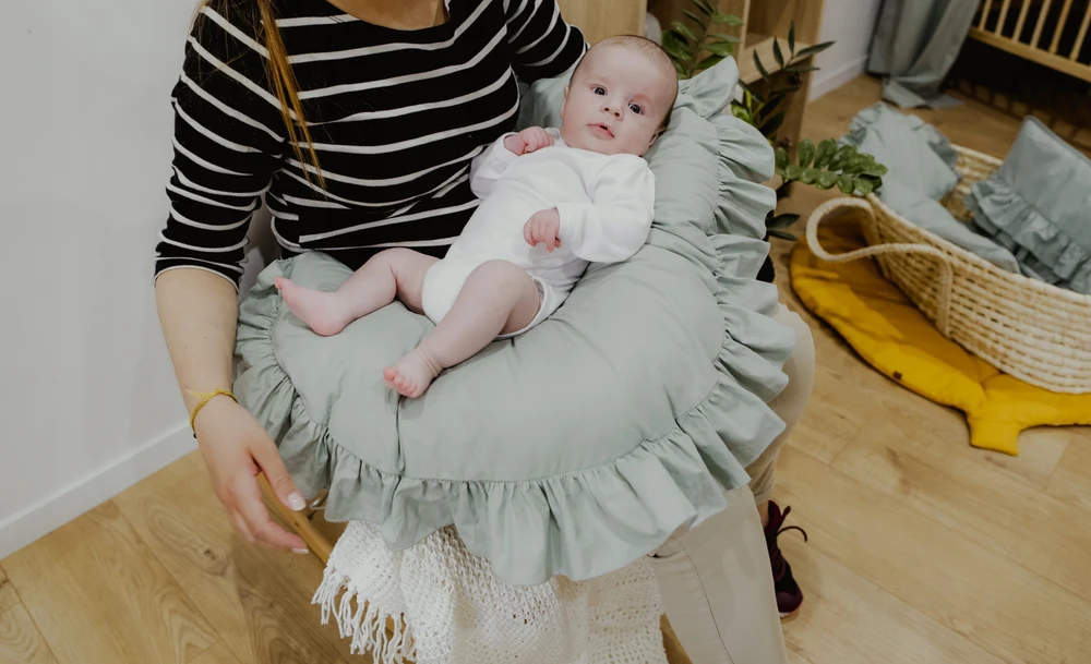 Baby Raj Maitinantis pagalvės užvalkalas raguoliams šerti - purvinas rožinis, pudra