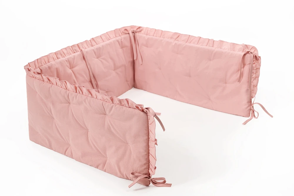 Baby Raj Ochraniacz do łóżeczka 60x120 na szczebelki medvilnė pikowania puder