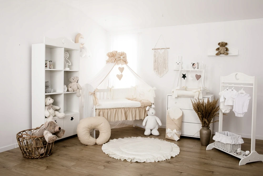 Baby Raj Ochraniacz do łóżeczka warkocz velvet spalva smėlio spalva 200 cm / 2m