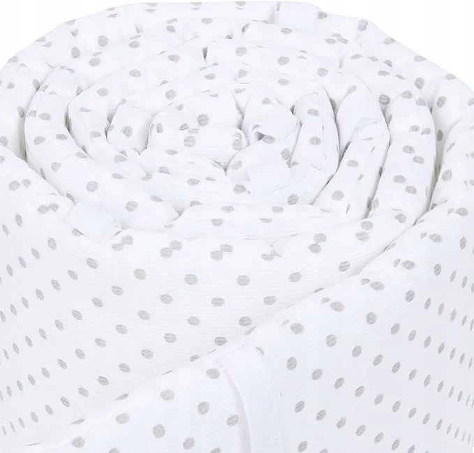 Babybay Ochraniacz Siateczkowy Piqué do Maxi,Spring i Comfort Balta Kropki 168x24cm