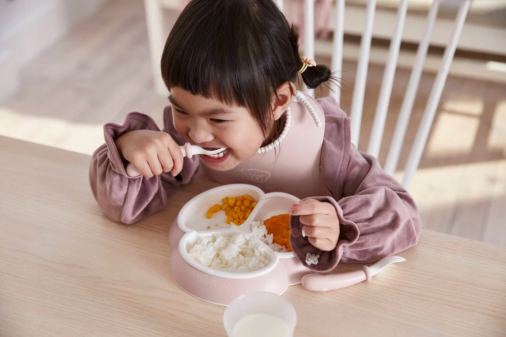BABYBJORN - Indų rinkinys, 8 vnt. - Rožinė pudra