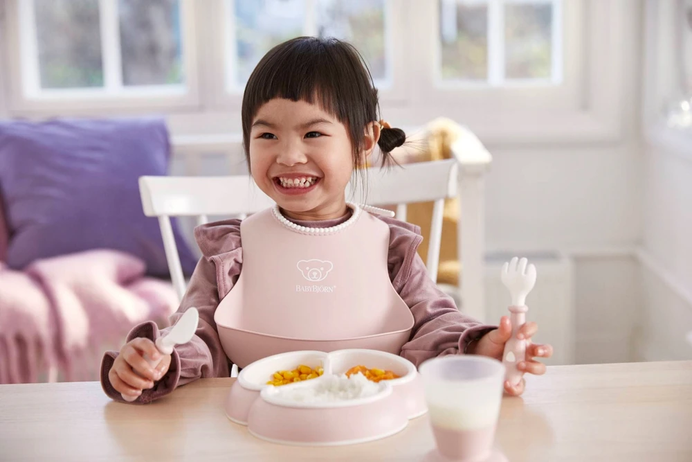 BABYBJORN - Indų rinkinys, 8 vnt. - Rožinė pudra