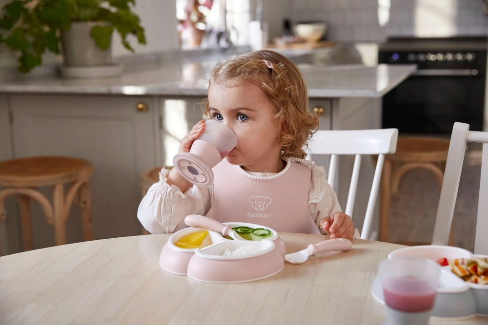 BABYBJORN - Indų rinkinys, 8 vnt. - Rožinė pudra