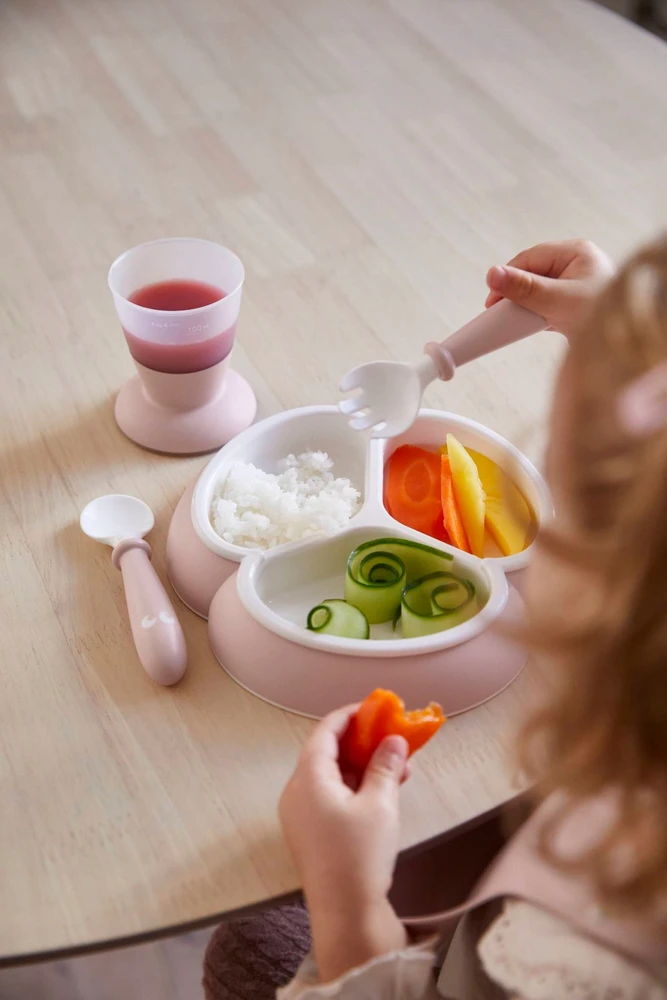BABYBJORN - Indų rinkinys, 8 vnt. - Rožinė pudra