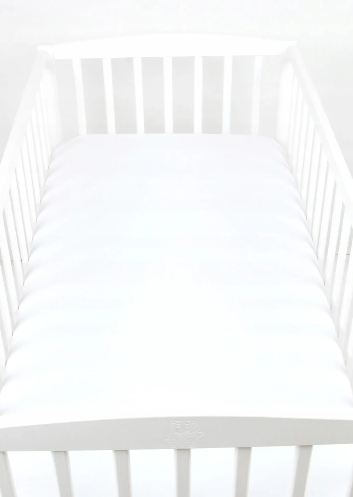 BabyLux paklodė lovai, 100% MEDVILNĖ, 60x120, BALTA