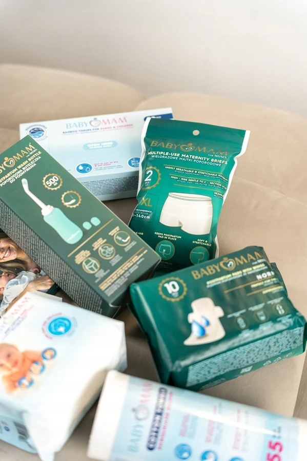 BABYMAM DAUGkartinio naudojimo KELNĖS PO GIMdymo L/XL 2 vnt, tinklelio