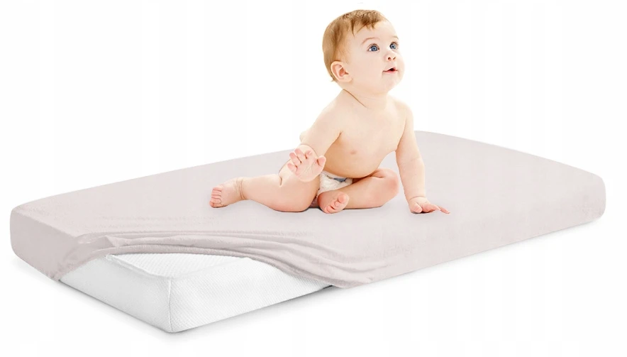 Babymam Paklodė su guma 160x80 cm, 100% medvilnė, rožinė