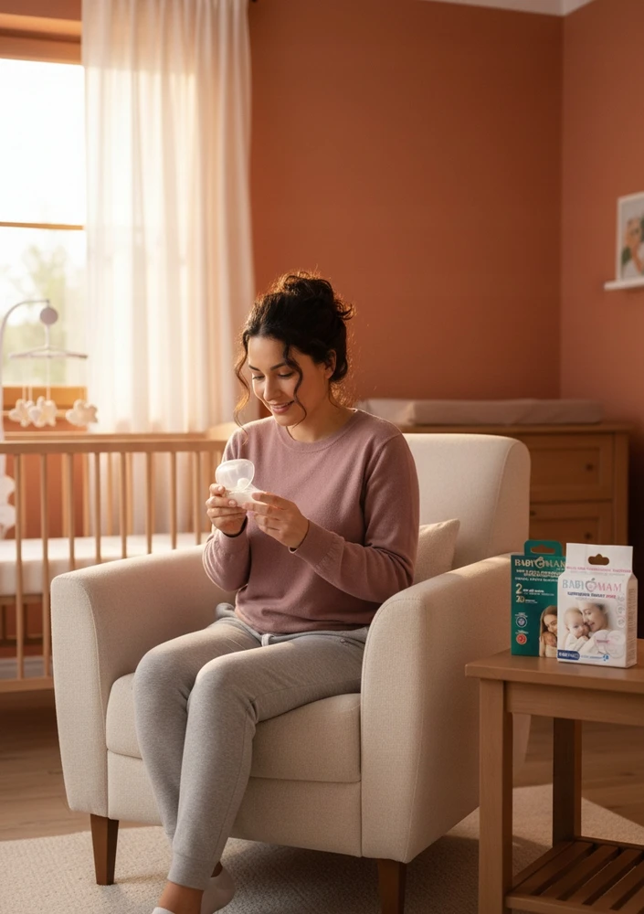 BABYMAM SILIKONINIAI KŪČIŲ UŽDALGALAI, SPENELAI + PREMIUM DĖKLĖS DYDIS M 2vnt.