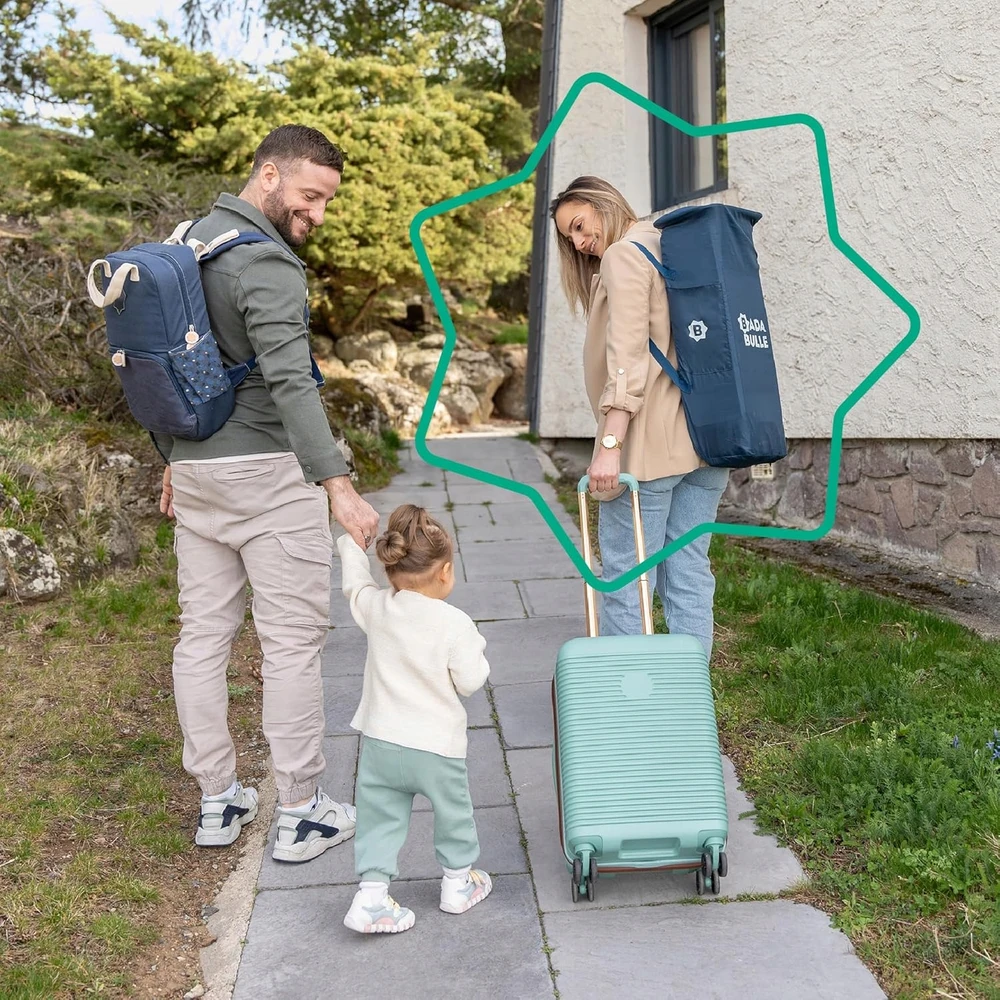 Babymoov Badabulle Lit Parapluie Easy Clip - Lengvai sulankstomas ir išskleidžiamas - Lengvas ir kompaktiškas lova su nešiojamu krepšiu - Čiužinys įtrauktas