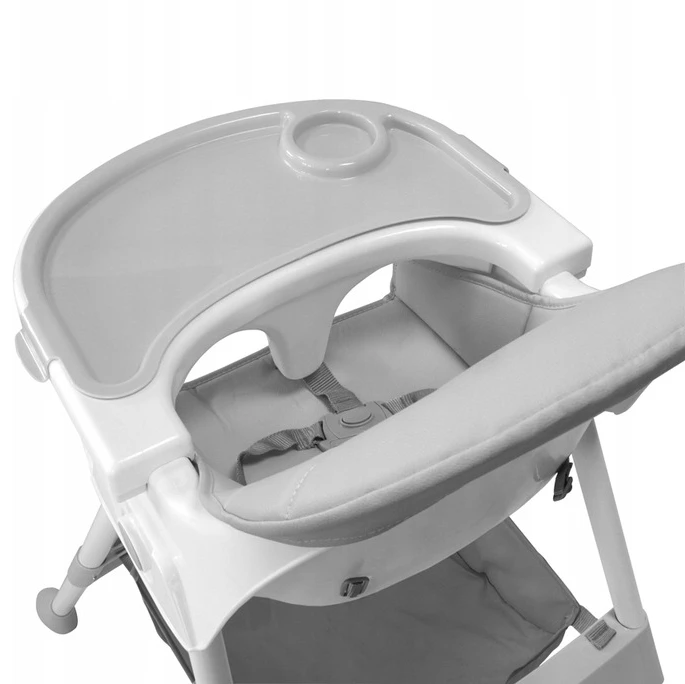 BabyStar VAIKŲ MAITINIMO KĖDĖ, sulankstoma, STALAS, DĖKLĖ, 3 viename PRIEDAI MILUTO