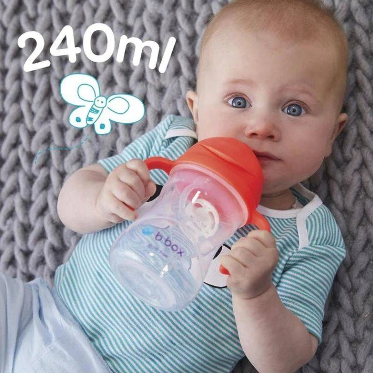 Gertuvė vaikams b.box 240 ml mėlynių skonio su šiaudeliu