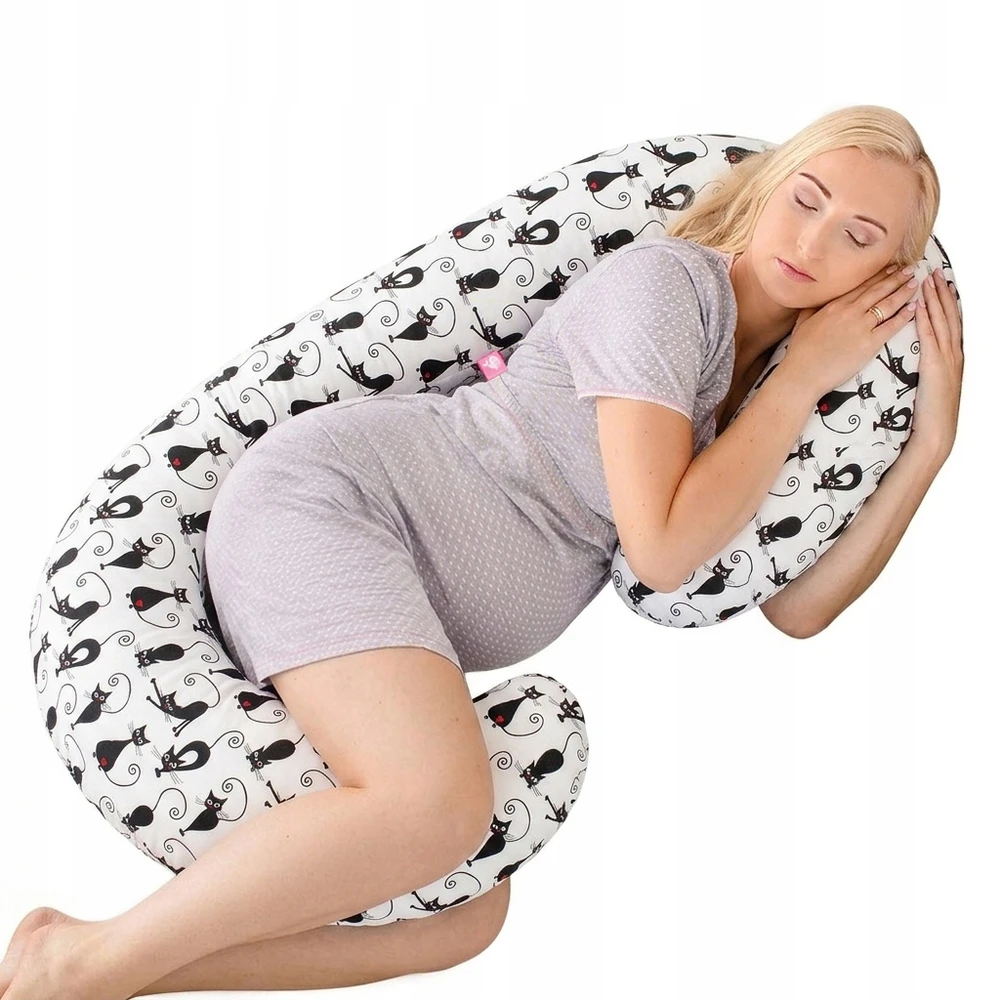 Babyuniverse Kruasano stiliaus C tipo pagalvė nėščiosioms, ergonomiškam miegui palaikyti