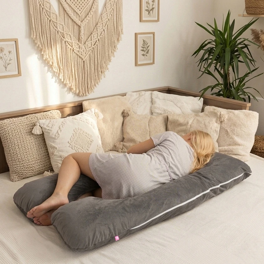 Babyuniverse Nėščiųjų pagalvė Rogal Type U 140x70 Velvet, skirta maitinimui miegoti