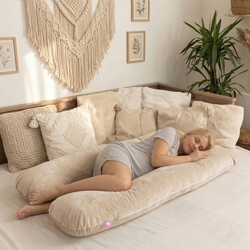 Babyuniverse Rogal nėštumo pagalvė U tipo 140x70 Velvet Sleeping Premium Ortopedinė XL