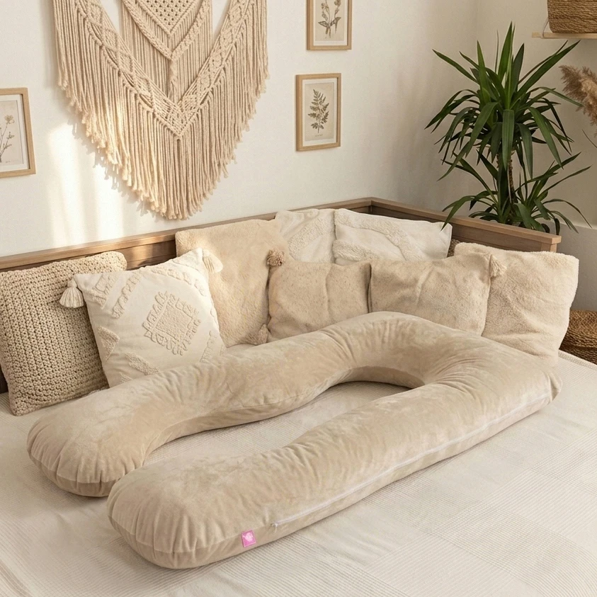 Babyuniverse Rogal nėštumo pagalvė U tipo 140x70 Velvet Sleeping Premium Ortopedinė XL