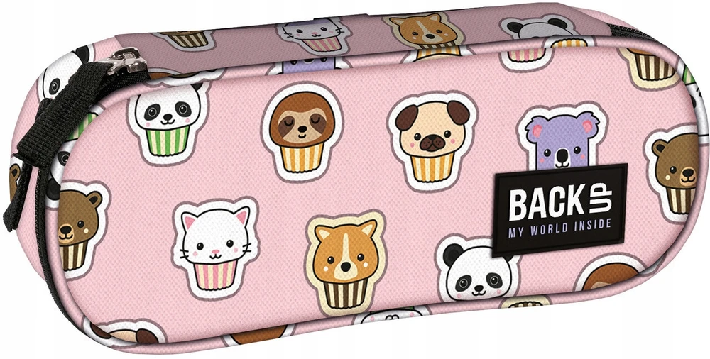 Derform Back Up Atsarginių dalių dėklas Backup Zwierzaki Muffins rožinis
