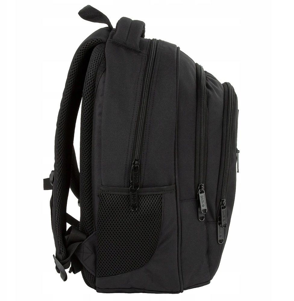 Back Up BackUP Unisex mokyklinė kuprinė juoda O56 Derform
