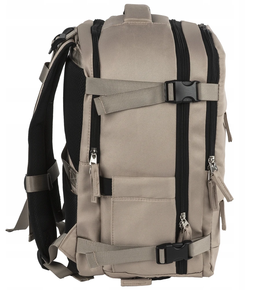 Back Up KELIONINĖ KURIŠINĖ RANKINIUI LĖKTUVO BAGAŽA 40 ​​x 30 x 20 cm BEIGE