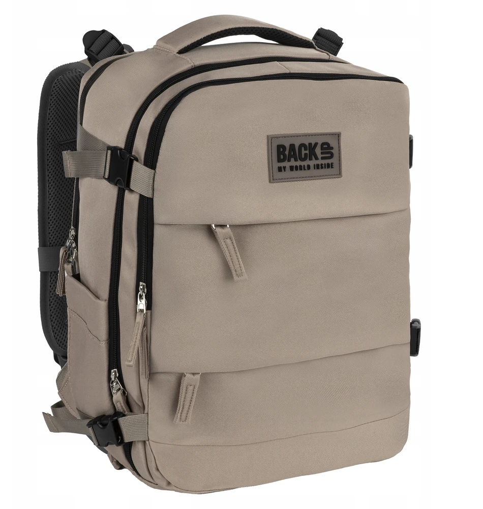 Back Up KELIONINĖ KURIŠINĖ RANKINIUI LĖKTUVO BAGAŽA 40 ​​x 30 x 20 cm BEIGE