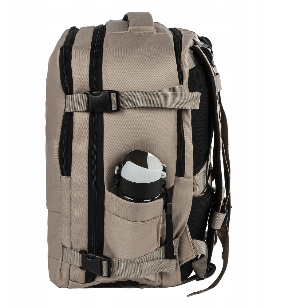 Back Up KELIONINĖ KURIŠINĖ RANKINIUI LĖKTUVO BAGAŽA 40 ​​x 30 x 20 cm BEIGE
