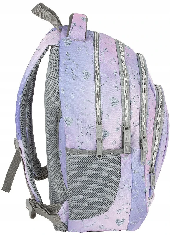 Derform Back Up Kuprinė "backup" 26l, daug skyrių, pastelės ir sidabrinės širdys