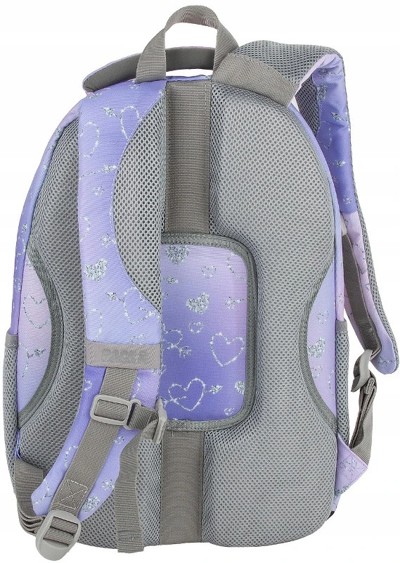 Derform Back Up Kuprinė "backup" 26l, daug skyrių, pastelės ir sidabrinės širdys