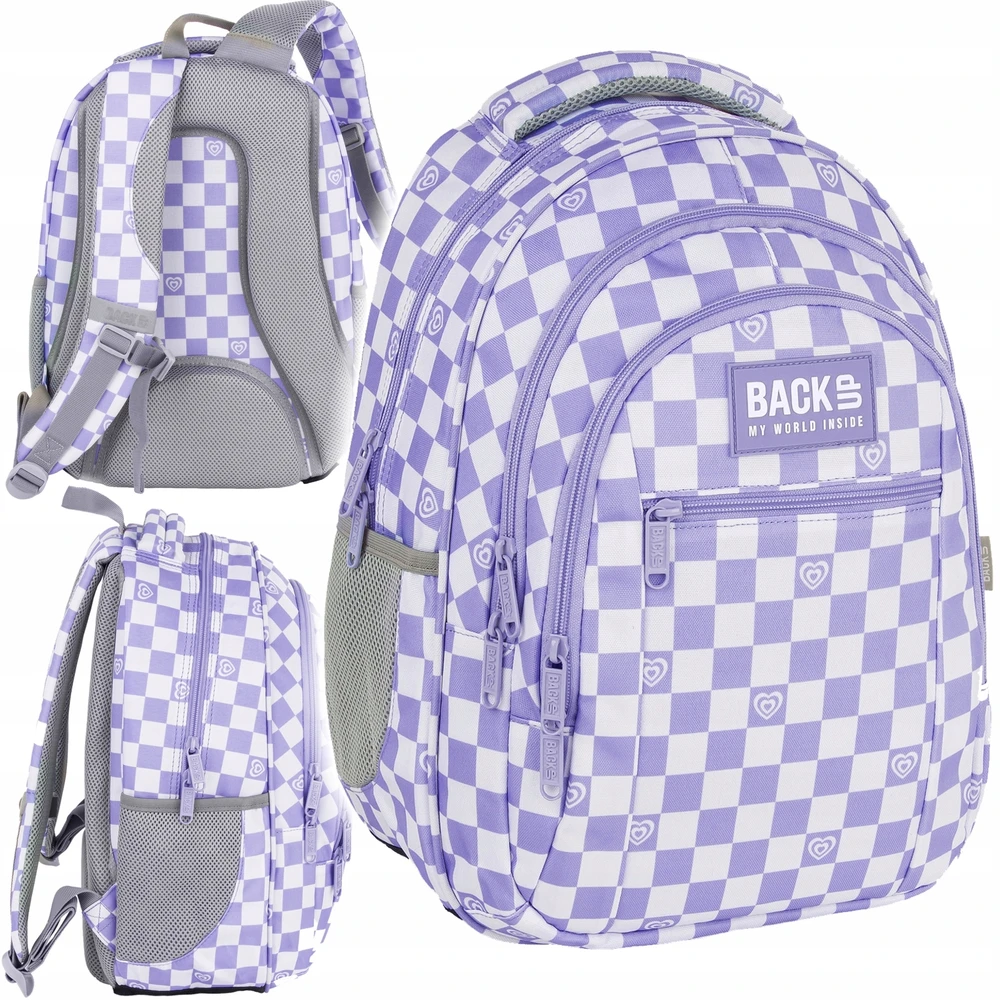 Derform Back Up Kuprinė jaunimui Backup 26l šachmatinė baltai-violetinė