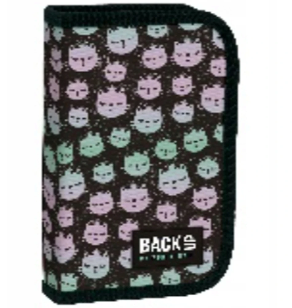 Back Up Kuprinė su pieštukais Backup Rainbow Cat, 1 skyrius, su priedais
