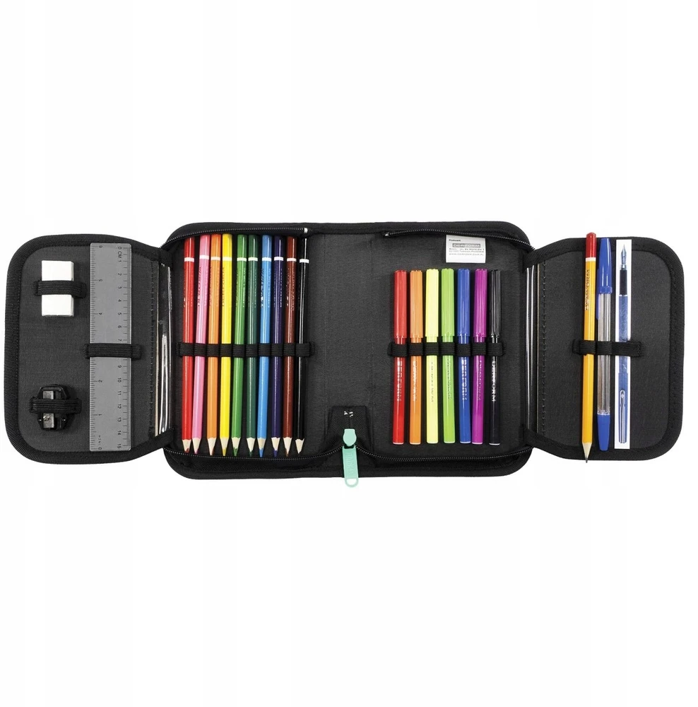 Back Up Kuprinė su pieštukais Backup Rainbow Cat, 1 skyrius, su priedais