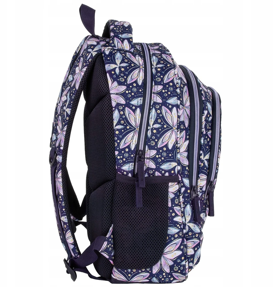 Back Up Kuprinė SZKOLNY W MOTYLE DLA DZIEWCZYNKI DUZY Mėlynas TORNISTER KLASA 1-3