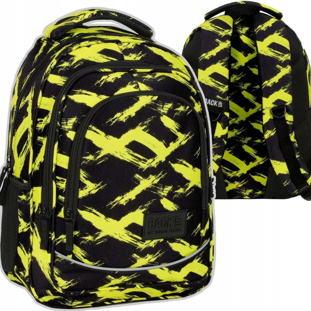 Back Up Mokyklinė kuprinė Backup 26l, neoninė geltona