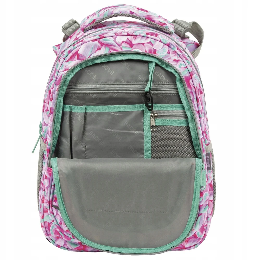 Back Up Mokyklinė kuprinė BackUP Foam, 24 L, rožinė/pilka