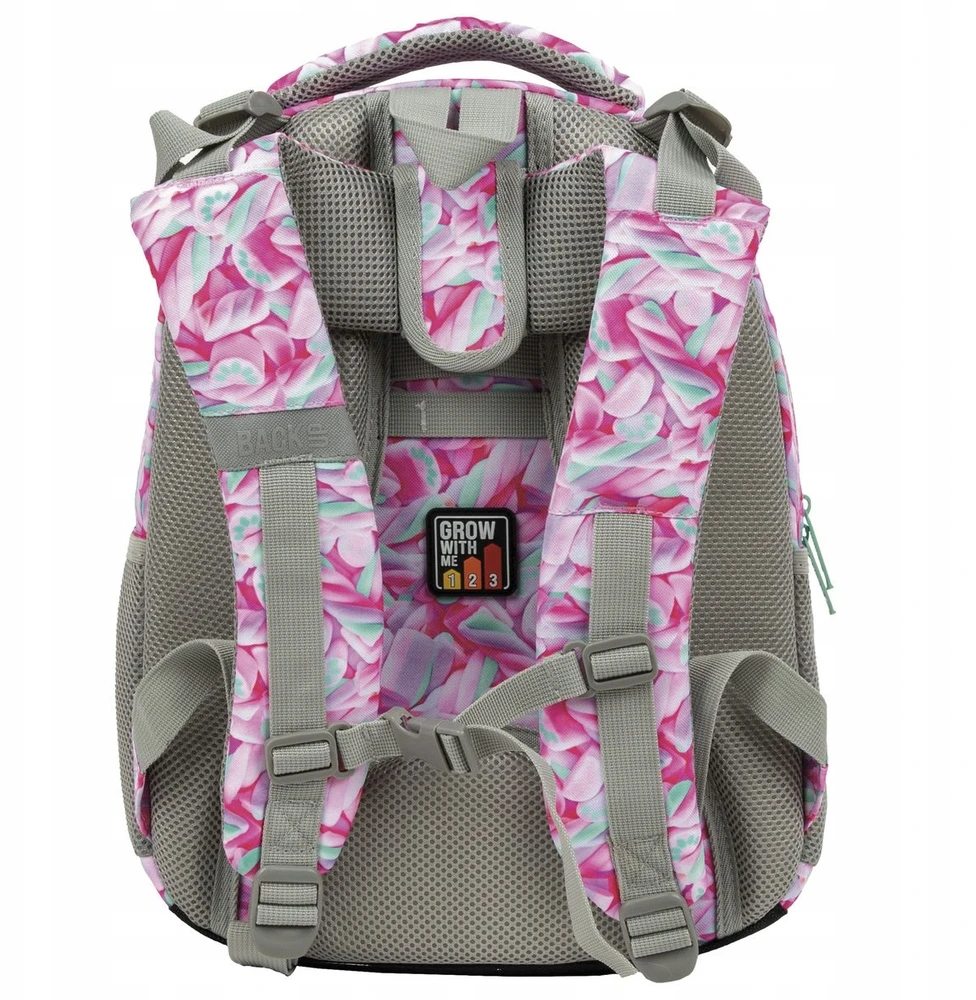 Back Up Mokyklinė kuprinė BackUP Foam, 24 L, rožinė/pilka
