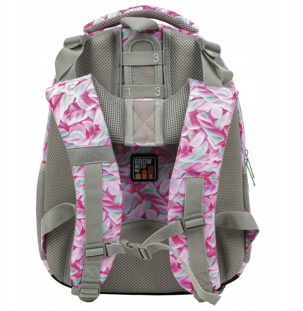 Back Up Mokyklinė kuprinė BackUP Foam, 24 L, rožinė/pilka
