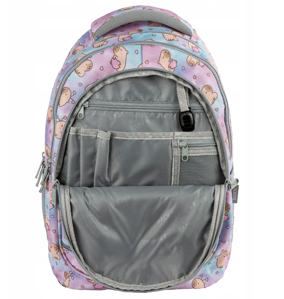 Derform Back Up Mokyklinė kuprinė BackUP Kapibara Dream, 4 skyrių, 26 l