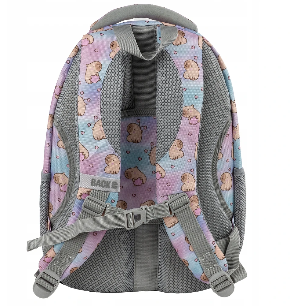 Derform Back Up Mokyklinė kuprinė BackUP Kapibara Dream, 4 skyrių, 26 l
