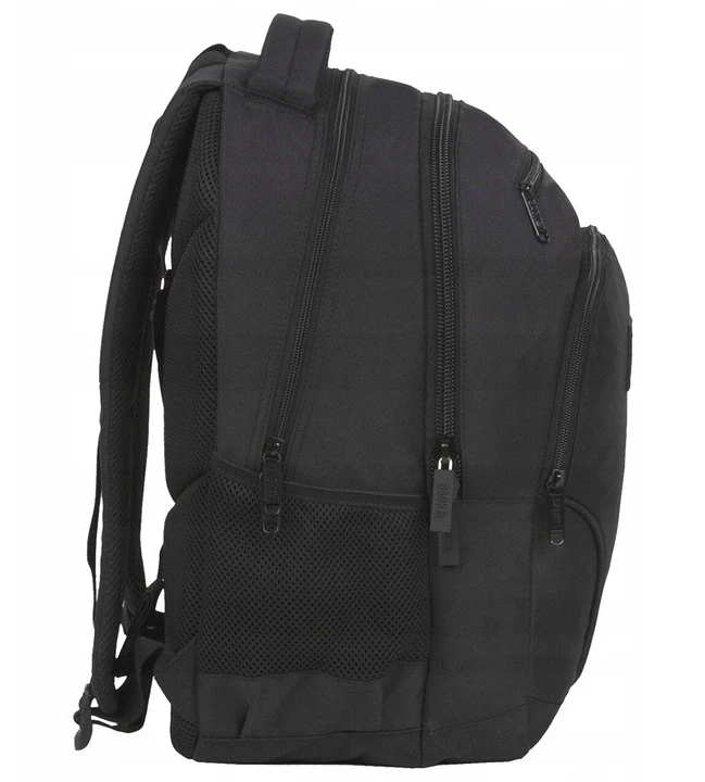 BackUP Back Up Mokyklinė kuprinė paaugliams, 30l, juoda, su kišenėmis