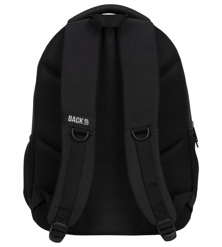 BackUP Back Up Mokyklinė kuprinė paaugliams, 30l, juoda, su kišenėmis