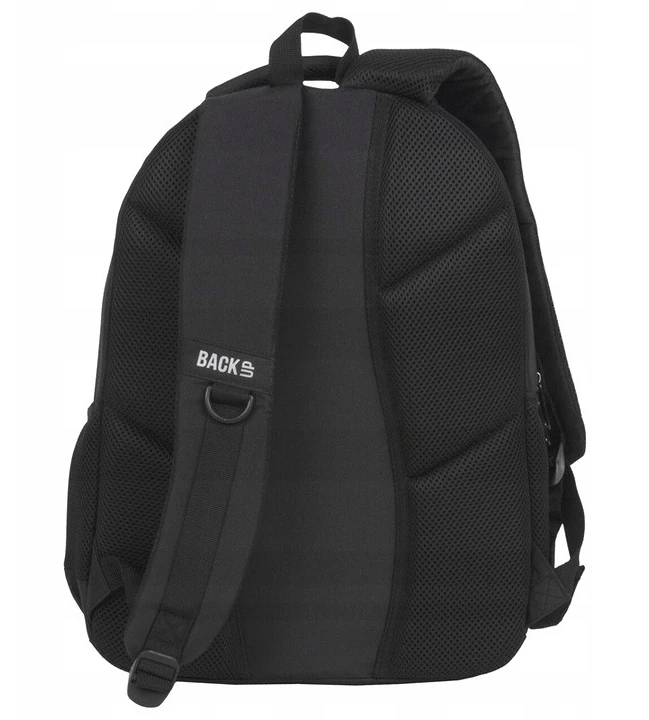 BackUP Back Up Mokyklinė kuprinė paaugliams, 30l, juoda, su kišenėmis