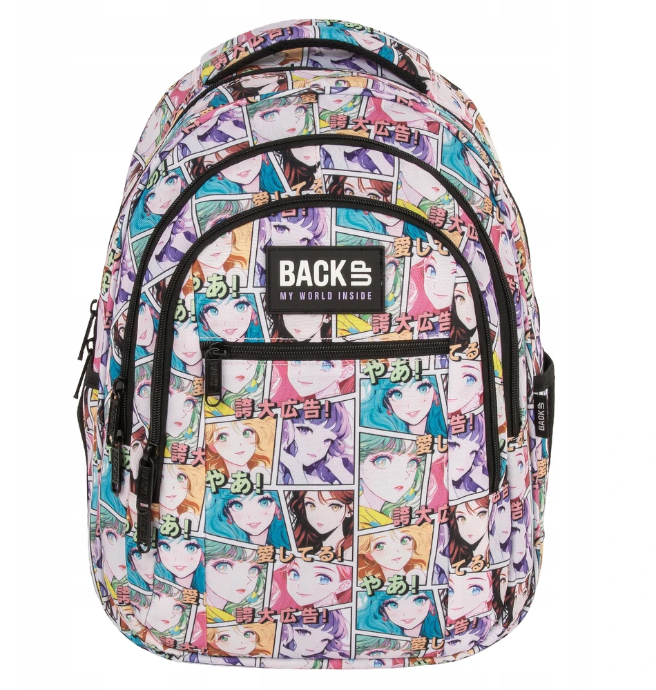 Derform Back Up Mokyklinis kuprinė su anime motyvais, 26l, 3 skyriai, nešiojamam kompiuteriui