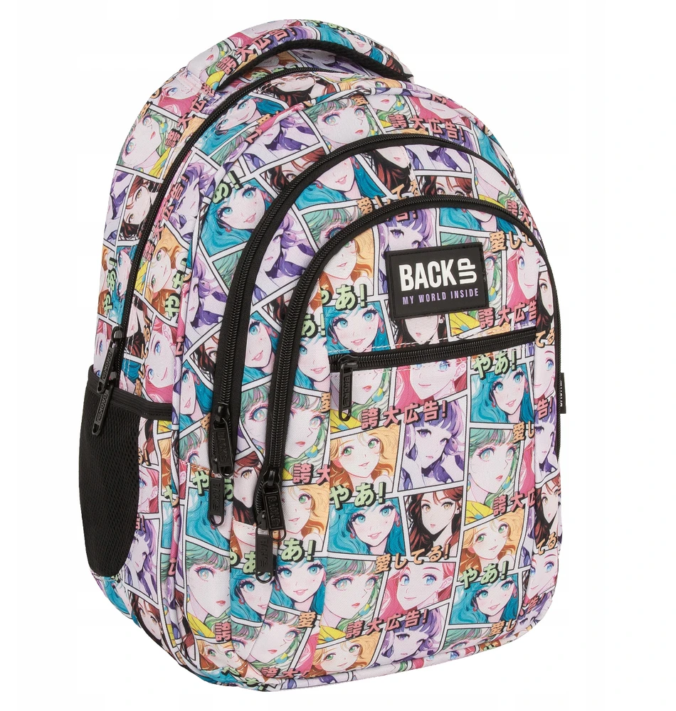 Derform Back Up Mokyklinis kuprinė su anime motyvais, 26l, 3 skyriai, nešiojamam kompiuteriui