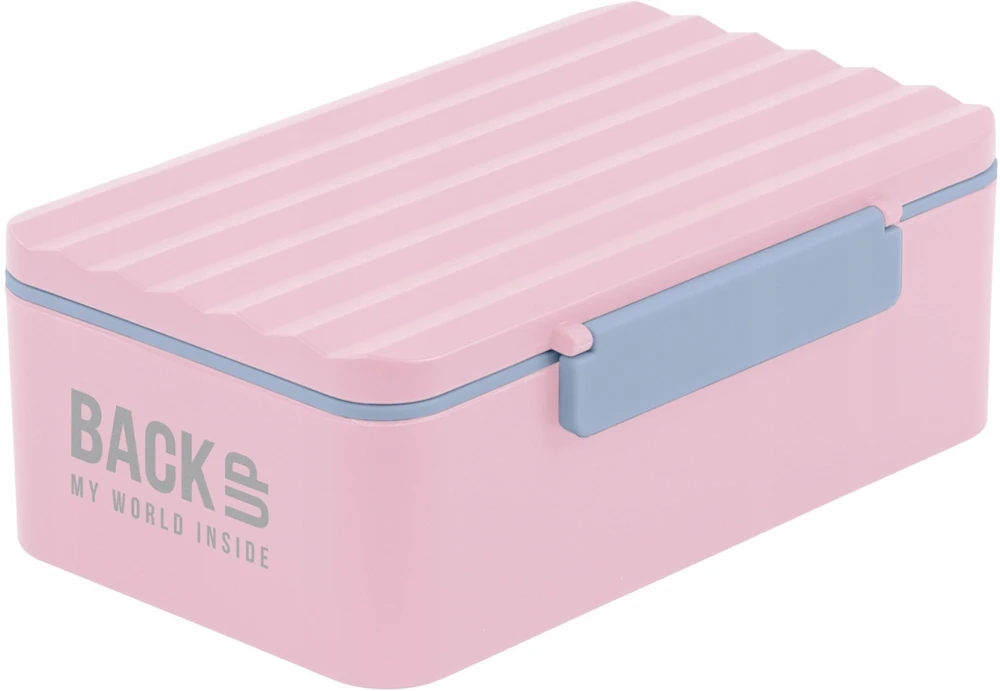 Back Up Rinkinys bidon 600ml i śniadaniówka BackUP rožinė vaikams BPA FREE